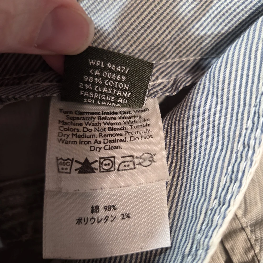 Eddie Bauer Khaki Denim Mini Skirt Size 4 - Picture 7 of 9